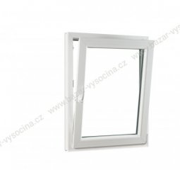 Okno plastové 800x960 mm, bílá/bílá, pravé