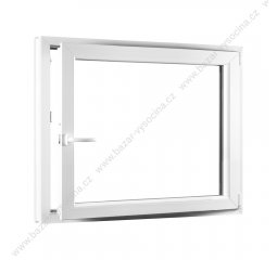 Okno plastové 1200x900 mm, bílá/bílá, pravé