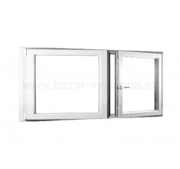 Okno plastové 1500x800 mm, bílá/bílá, štulp