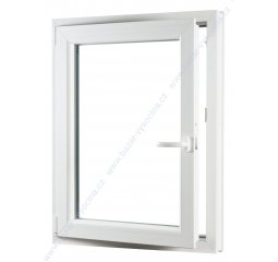 Okno plastové 900x1100 mm, bílá/bílá, levé