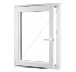 Okno plastové 900x1100 mm, bílá/bílá, levé - VYPRODÁNO