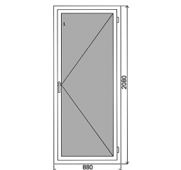 Plastové vedlejší vchodové dveře 880x2080 mm, plné, bílá/bílá, pravé