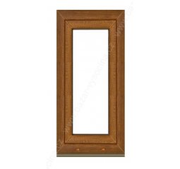 Okno plastové 500x900 mm, OBLÝ PROFIL zlatý dub/bílá, levé