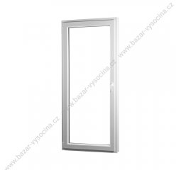 Okno plastové 700x1400 mm, OBLÝ PROFIL, bílá/bílá, levé
