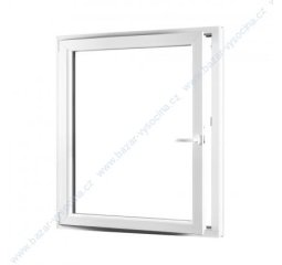 Okno plastové 1200x1300 mm, bílá/bílá, levé