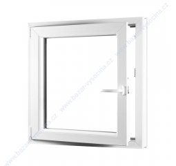 Okno plastové 900x900 mm, bíla/bílá, levé