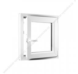 Okno plastové 600x640 mm, bílá/bílá, pravé