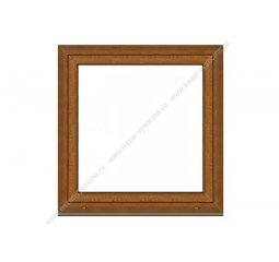 Okno plastové 1000x1000 mm, zlatý dub/bílá, levé